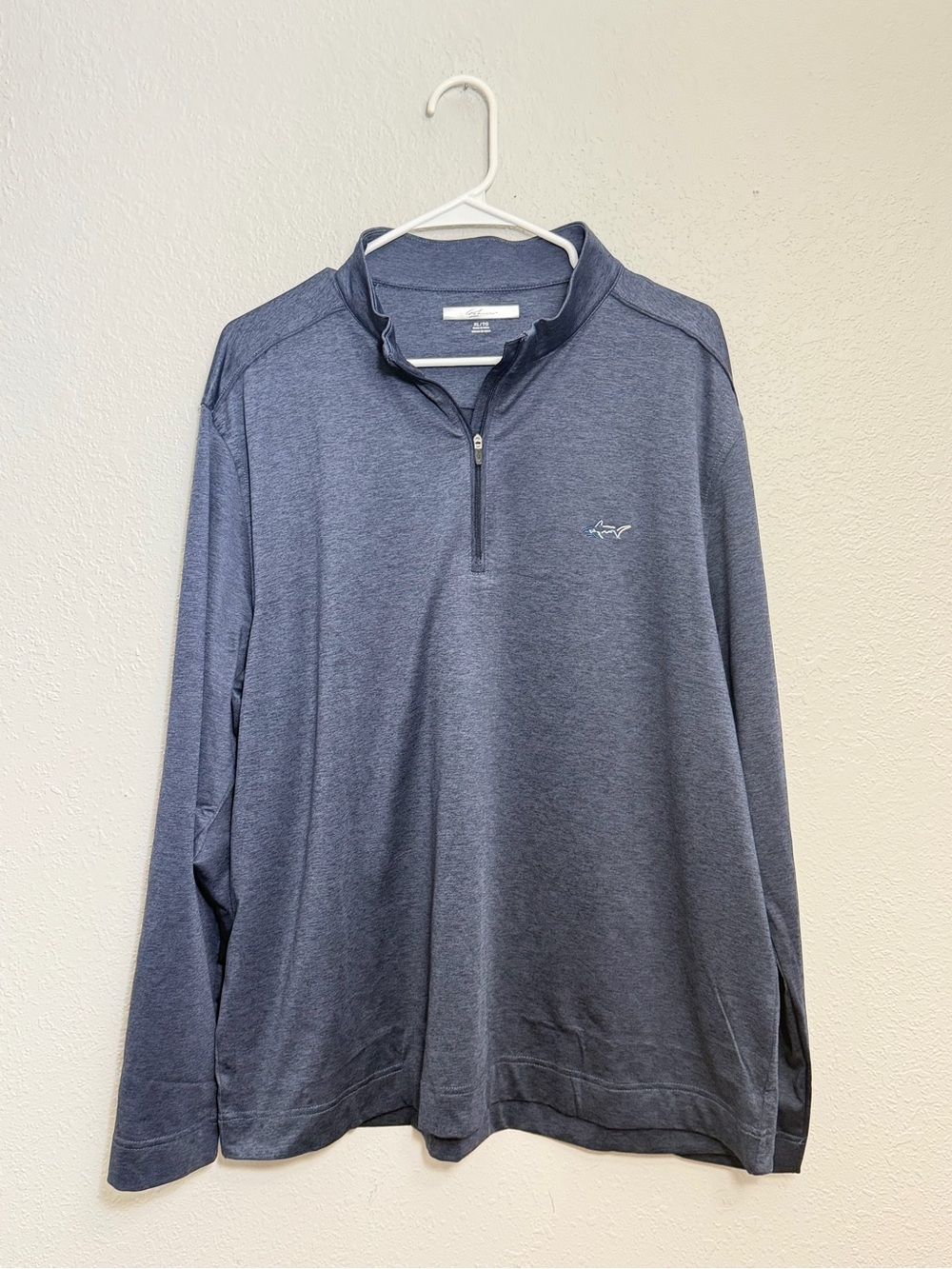 Greg Norman Collection Men's Heather Navy Quarter-Zip Golf Pullover